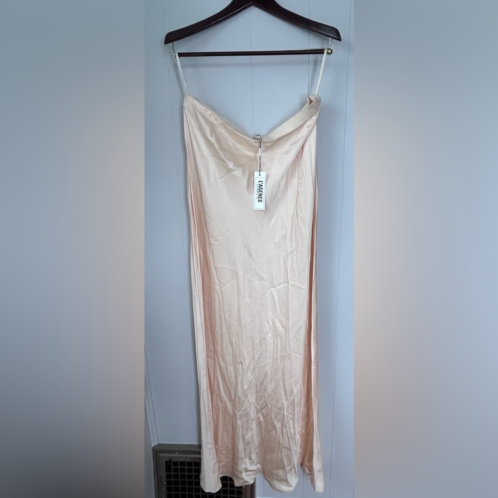 L'AGENCE Soft Pink Maxi Skirt